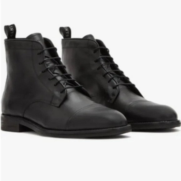 AllSaints Men's Harland Cap Toe Boots in Black  Sz: EU 40/US 7 - Picture 2 of 12